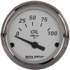 Autometer American Platinum 2-1/16-inch (52.4mm) - Short Sweep Electric - Oil Pressure 0-100 PSI