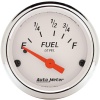 Autometer Arctic White 2-1/16-inch (52.4mm) - Short Sweep Electric - Fuel Level 73-ohms Empty / 8-12-ohms Full