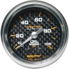 Autometer Carbon Fibre 2-1/16-inch (52.4mm) - Mechanical - Oil Pressure 0-100 PSI