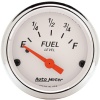 Autometer Arctic White 2-1/16-inch (52.4mm) - Short Sweep Electric - Fuel Level 0-90 ohms